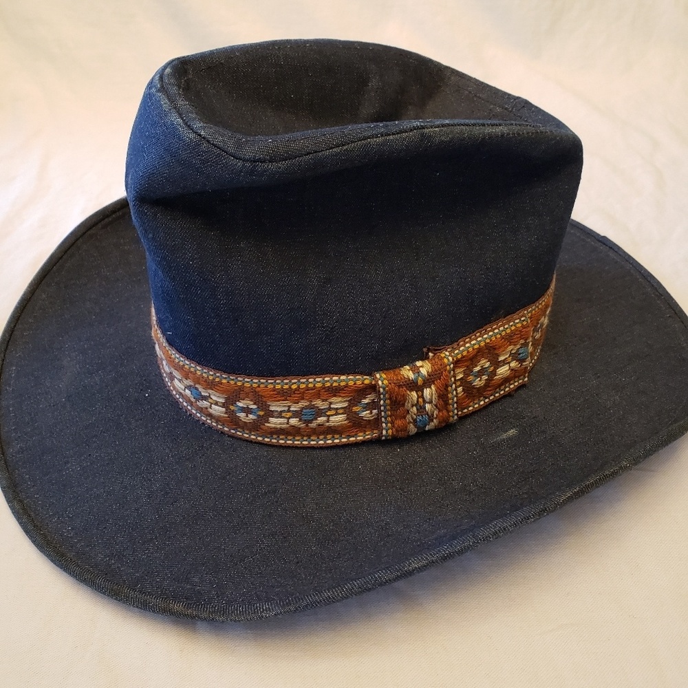 Vintage Denim. Southwestern Top Hat Cowboy